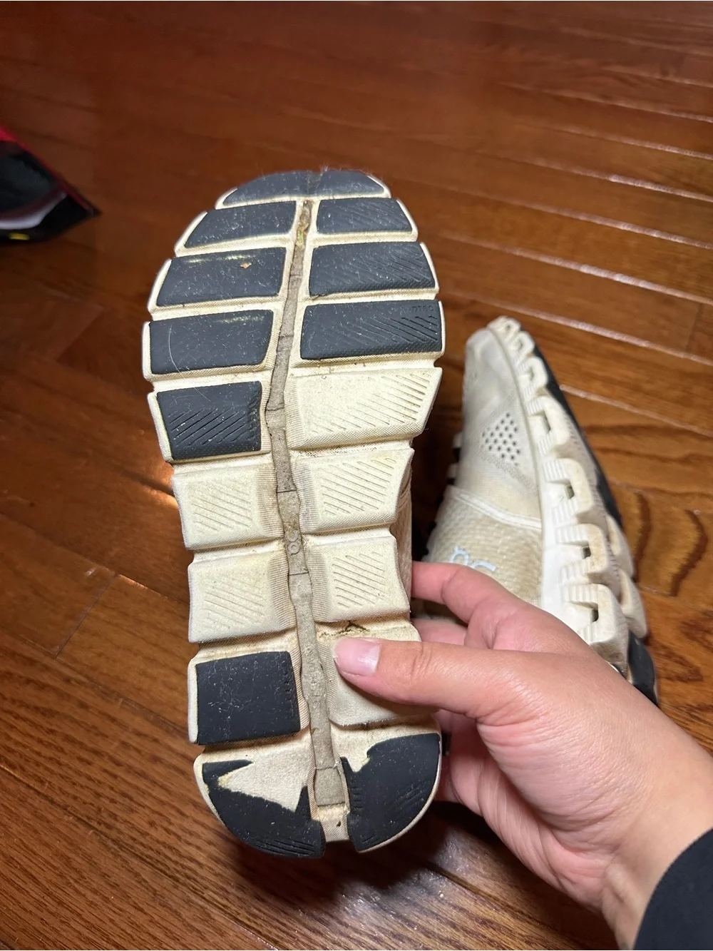 On Running wear evident